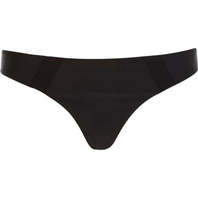 Black low rise bikini bottoms